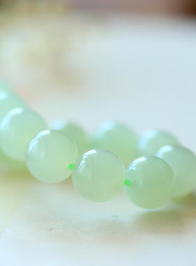 和田玉玉手串高品质玉石晴水珠送礼正品细腻10mm2天鉴赏期带证书