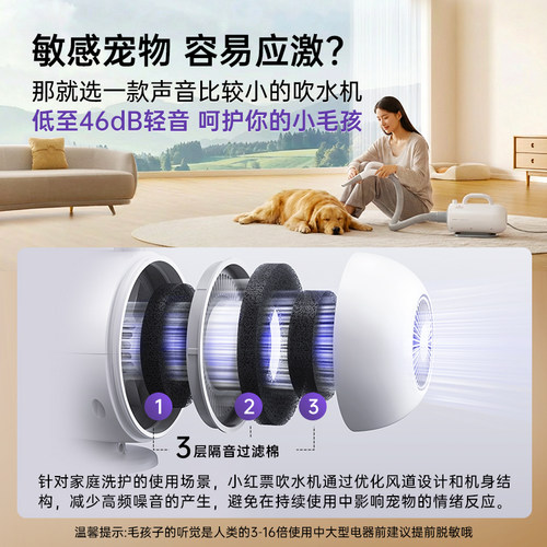 小红栗宠物吹水机狗狗专用吹风机拉毛一体大型犬洗澡吹干神器家用 - 图1