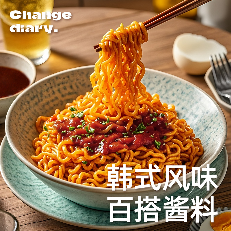 韩式火鸡面酱低0脂荞麦面辣椒酱调料包卡石锅拌饭拌面调味料酱料 - 图2