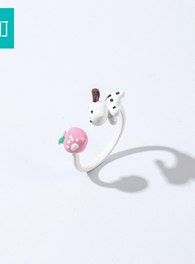 畹町可爱萌宠开口戒指