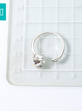 畹町萌宠翻盖开口戒指