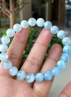 天然水晶渐变海蓝宝手链女款