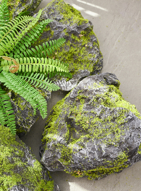 仿真石头造景苔藓室内泡沫假山