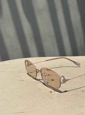 粉色欧美复古椭圆小框墨镜女潮高级感个性太阳镜辣妹风遮阳眼镜男