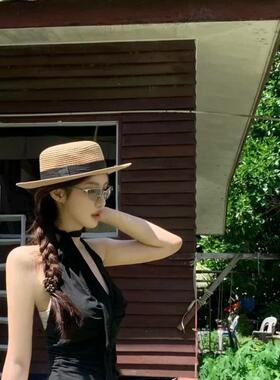 美式复古金属猫眼浅水银太阳眼镜女款户外度假防紫外线高级感墨镜