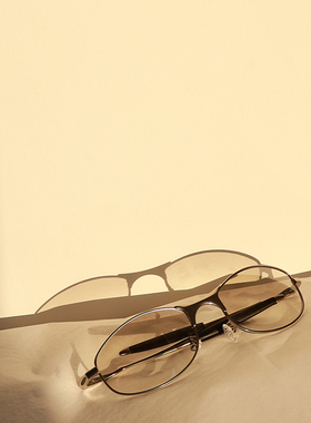 酉事老钱风金属椭圆框太阳镜男潮复古yk2墨镜女防晒遮阳镜深棕色