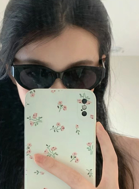 黑色猫眼墨镜女高级感方圆脸显脸