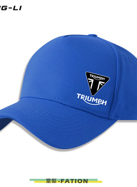 可定制Triumph凯旋摩托车复古重机车周边帽子男女可调节鸭舌帽子