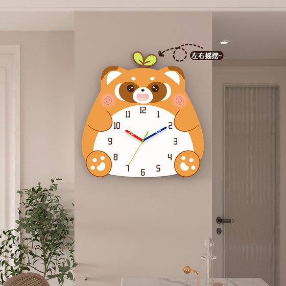 New swing wall clock living room dining room quartz clock silent