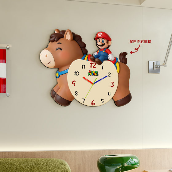 Tail Wagging Quartz Clock Silent Wall Clock Perpetual Calendar