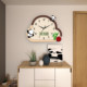 Panda cream style wall clock for home use without punching
