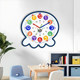 New early childhood education wall clock learning clock for living room and home use