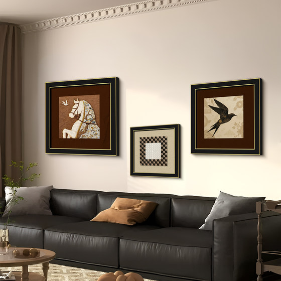 New mid-century style decorative painting for painters without punching holes