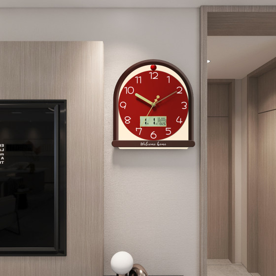 Artistic simple swing clock wall clock silent without punching