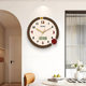 Cream style clock perpetual calendar swing wall clock without punching