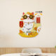 Lucky Cat Cute Wall Clock Swinging Perpetual Calendar