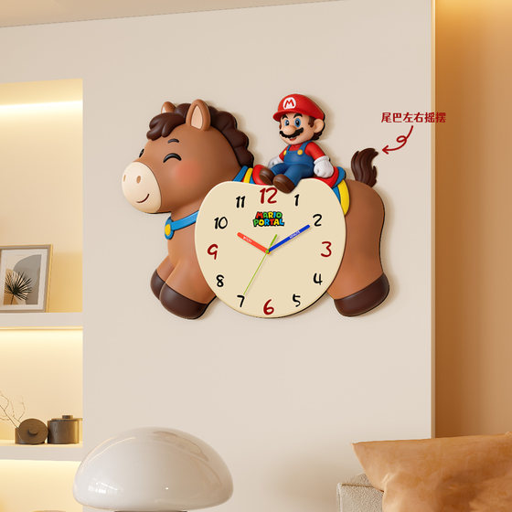 Tail Wagging Quartz Clock Silent Wall Clock Perpetual Calendar