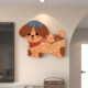 Puppy Tail Wagging Wall Clock Quartz Clock No Punching