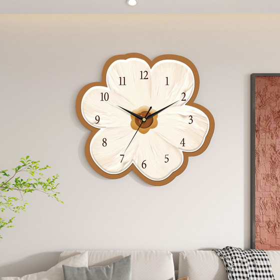 Creative cream style wall clock living room wall clock silent clock