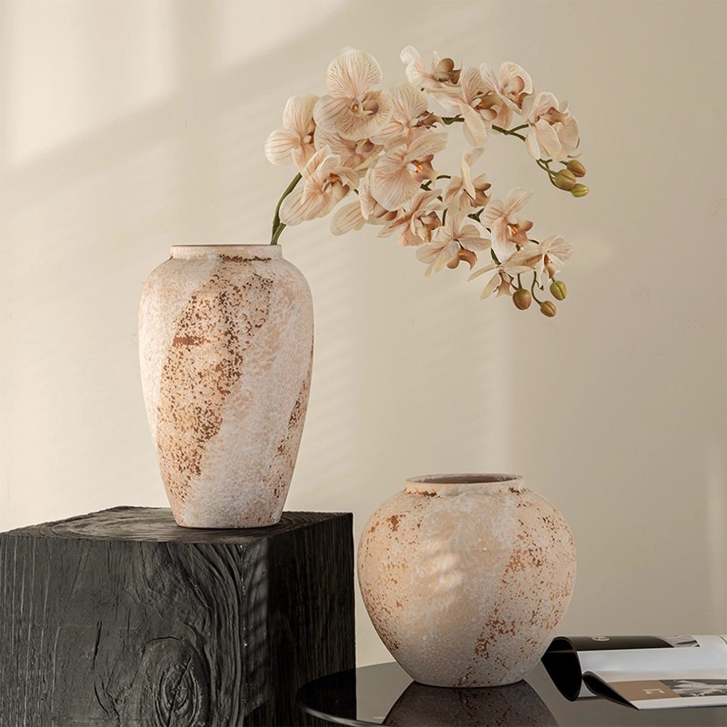 陶瓷花瓶侘寂风法式复古高级感餐桌装饰摆件陶瓷插花花瓶饰品摆件,淘宝优惠券,粉丝福利购,淘宝优惠卷