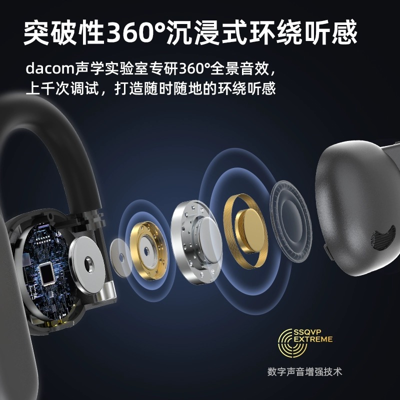 蓝牙耳机无线挂耳式骨传导不入耳开放式2024新款运动适用苹果华为