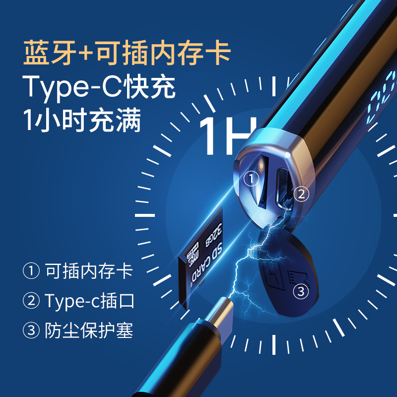 超长续航无线蓝牙耳机2024新款降噪颈挂脖式运动跑步适用苹果华为