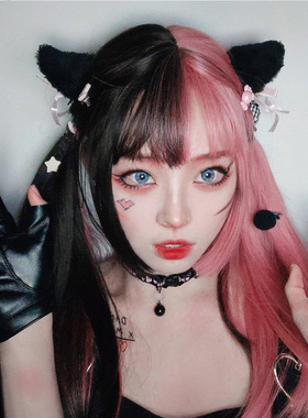 黑粉铃铛项圈项链甜酷JK原宿风