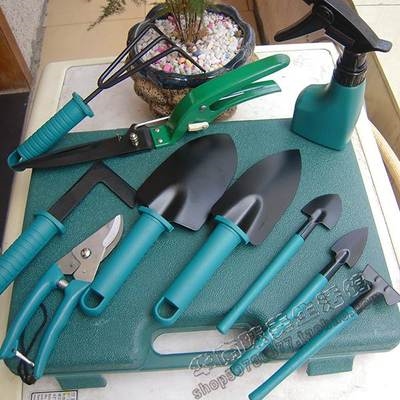 家庭花园艺工具箱/种植盆景栽肉肉植物长辈/十件套装铲耙剪送用品