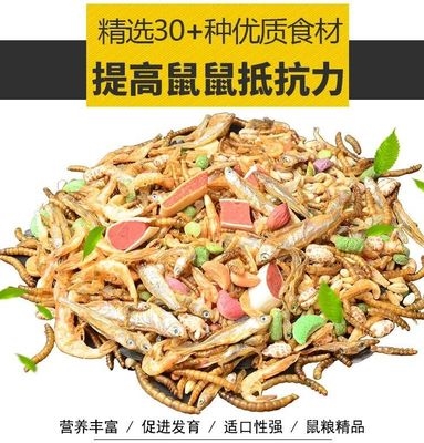 跑来跑去小仓鼠粮食海鲜粮鼠粮主食金丝熊主粮饲料食物用品2桶装 - 图1