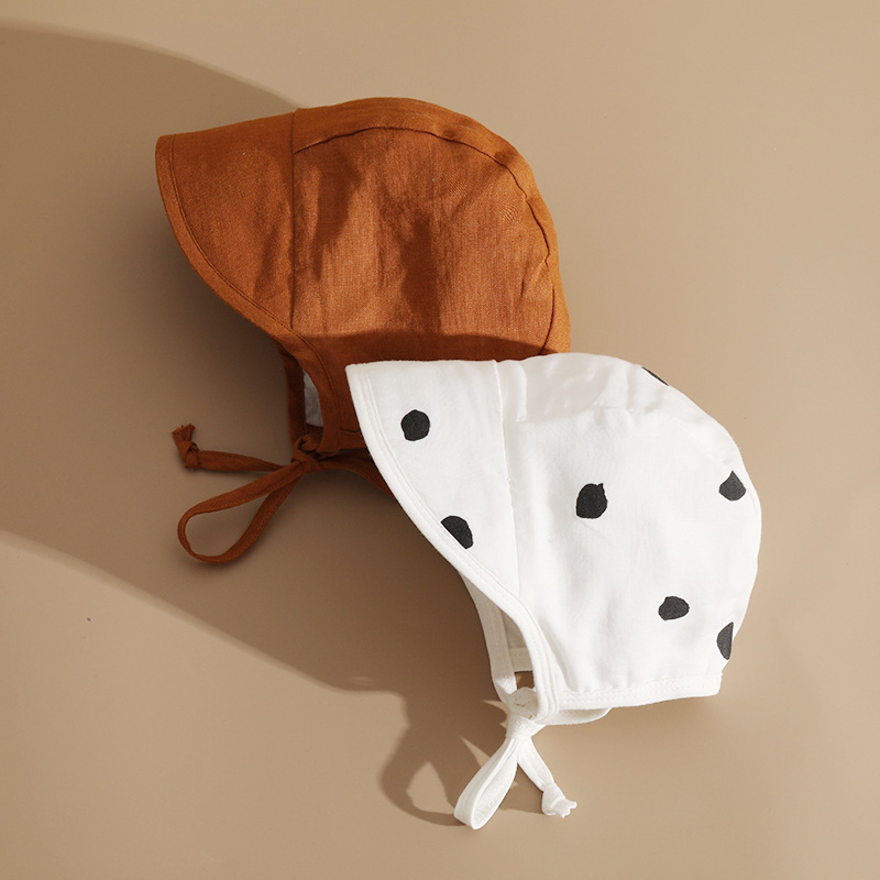 婴儿遮阳帽夏季薄款小月龄男女宝宝外出防晒帽子大帽檐春秋太阳帽 - 图2