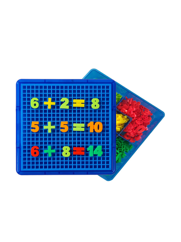 儿童数字拼图积木拼盘拼装幼儿园益智力算术认知小孩学习数学教具
