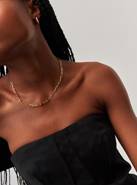 【张予曦同款】Missoma金色经典迷你回形针项链镀18K金轻奢礼物