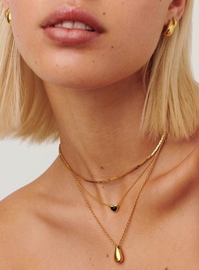 Missoma水滴项链爱心项链套组