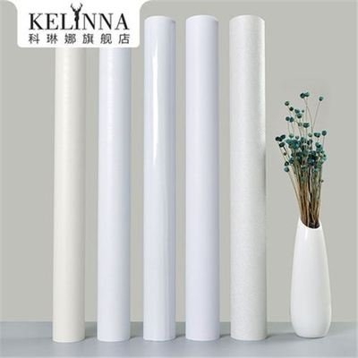 加厚防水自粘墙纸pvc白木纹自贴波音软片衣橱柜门旧家具翻新贴纸_虎窝淘