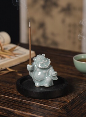 康铭德陶瓷禅意锦鲤年年有鱼香插