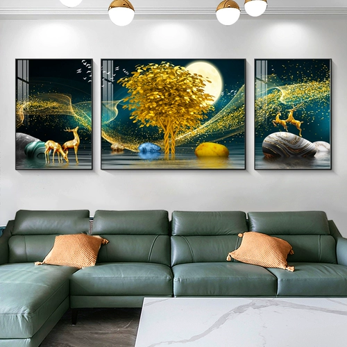 5D Diamond Painting 2023 Full Diamond New Sanlian Fatched Deer Living Room Crystal Point Cross Stick Cross Stroke