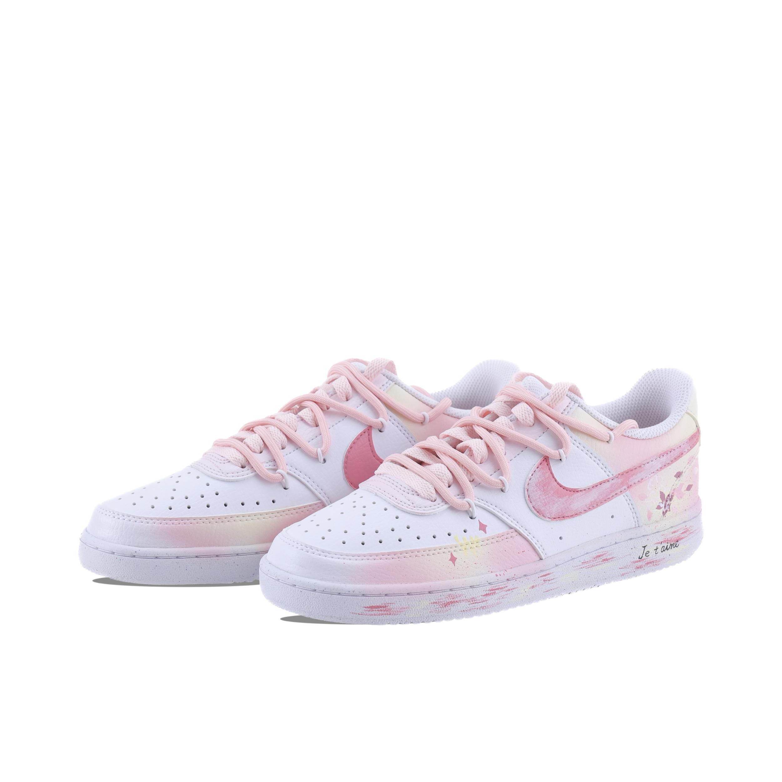 【定制球鞋】Nike Court Vision 1 桃花影落 DH2987-101,淘宝优惠券,粉丝福利购,淘宝优惠卷