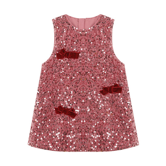 小O宝Okids童装宝宝千金公主裙女蝴蝶结新年婴儿高级感女童过年服