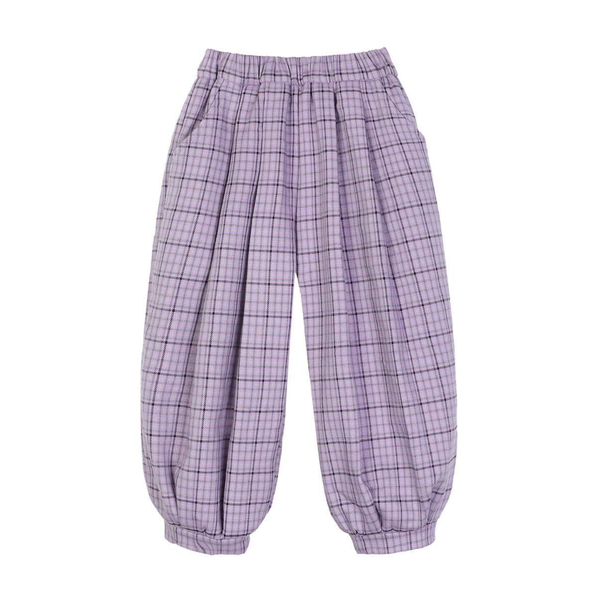 小O宝Okids童装宝宝格子裤女加绒洋气复古2024冬季新款婴儿灯笼裤,淘宝优惠券,粉丝福利购,淘宝优惠卷