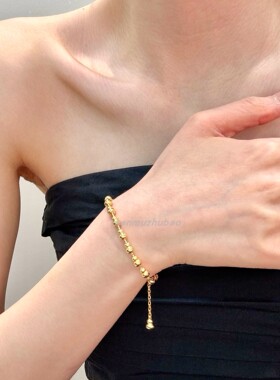 925纯银新中式复古国风光面葫芦福禄抽拉手链高级感久不掉色饰品