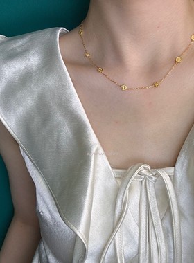 925银镀金古罗马币十回首狮项链