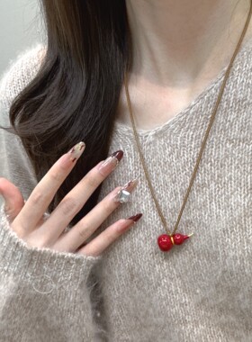 新中式复古滴油葫芦编绳项链毛衣链轻奢高级感小众设计首饰批发