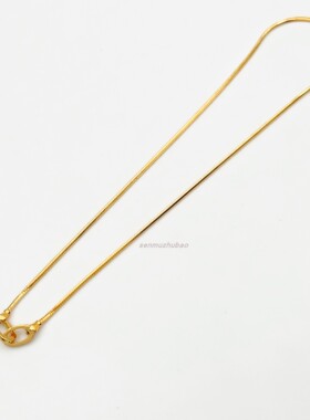 立体八角蛇骨链万能扣925银项链