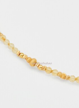 925纯银新中式复古黄水晶葫芦猫眼碎银项链女高级感时尚个性简约