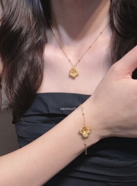 列维斯蕾丝裙摆项链手链耳钉套装