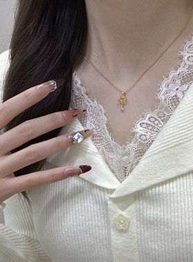 925纯银冬日浪漫温柔风圣诞树项链小众轻奢百搭气质高级感锁骨链