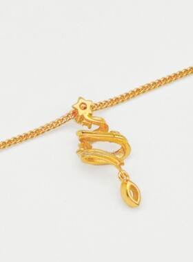 金店同款925纯银圣诞节圣诞树镶钻流苏项链轻奢设计小众百搭饰品