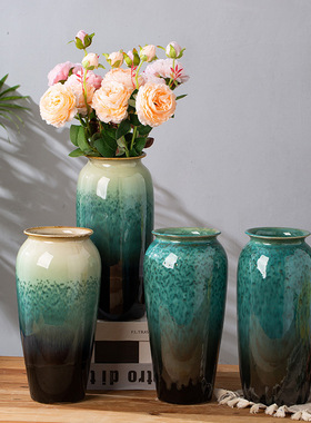 景德镇陶瓷花瓶摆件客厅插花水培