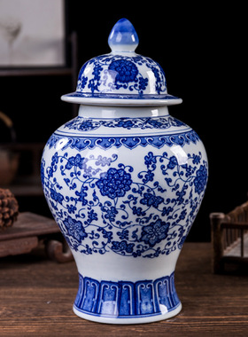 青花龙纹福筒中式景德镇陶瓷工艺