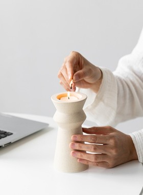 北欧香薰大豆蜡烛台创意摆件客厅